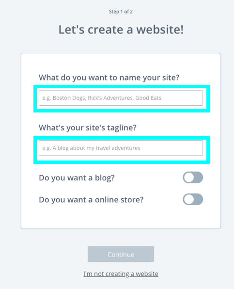 Let's create a website