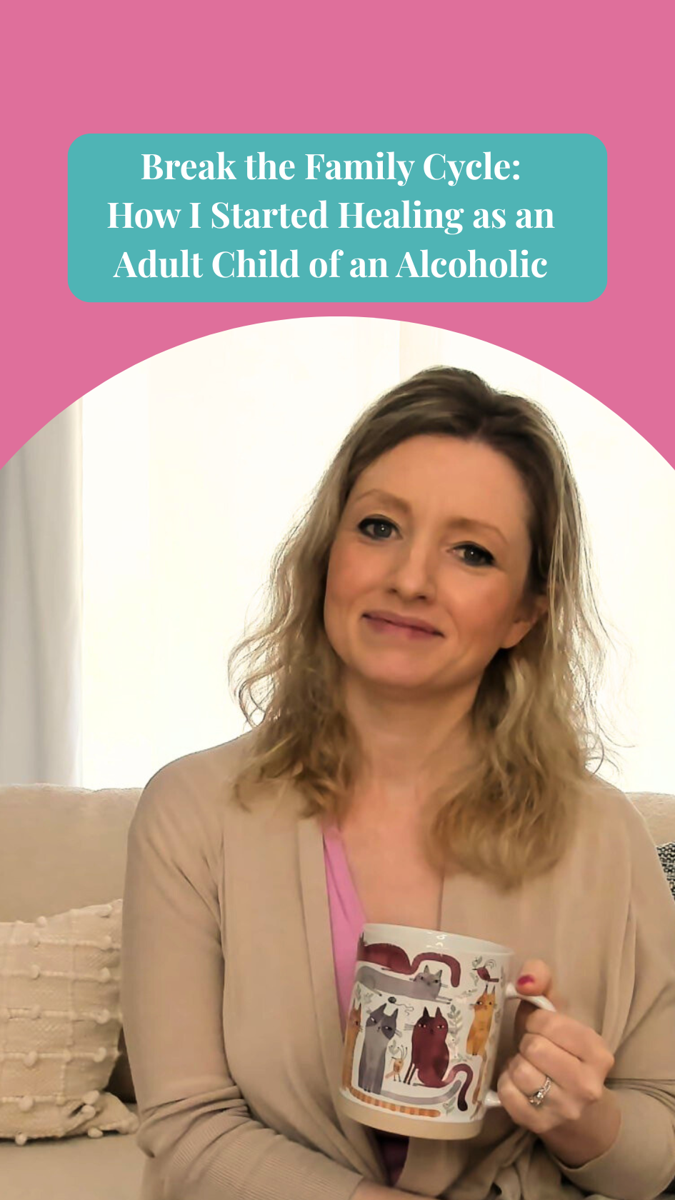 Author Jody Lamb smiling and holding a mug