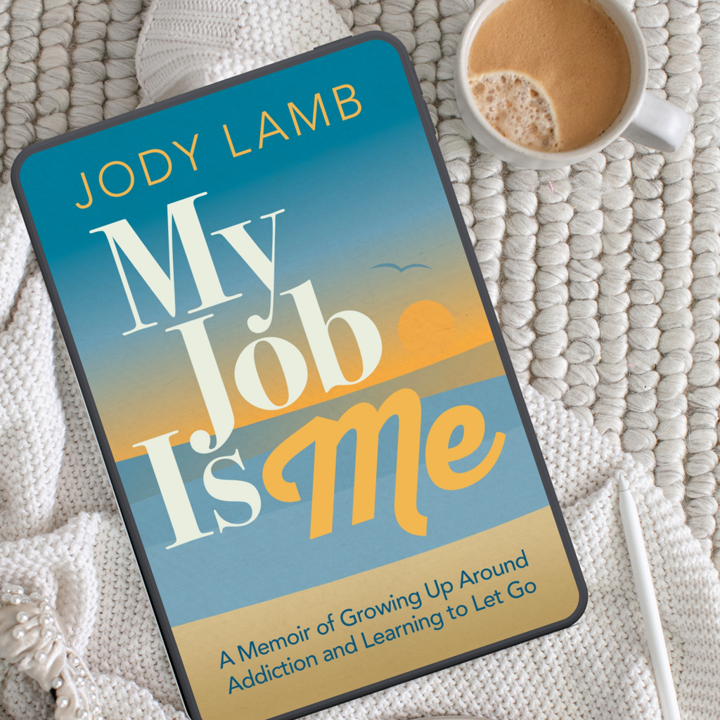 My Job Is Me book on a tablet sitting on a bed